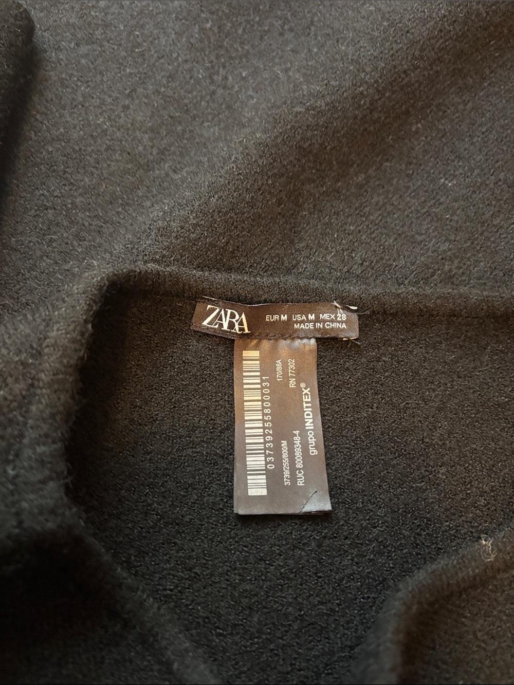 Zara Black Crew Neck Poncho Sweater - US size Medium - Picture 9 of 10